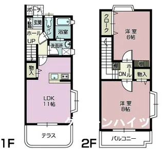 ファミール箕輪【1階】の間取り