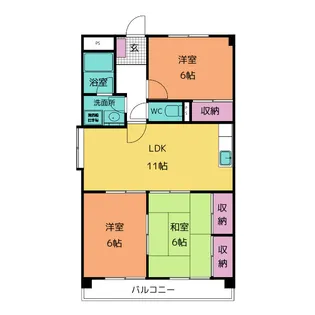 グランドール白旗【4階】の間取り