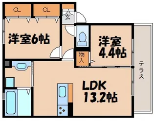 RioくるまII【1階】の間取り