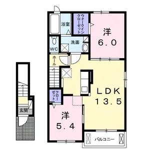 メゾン エインシェント2【2階】の間取り
