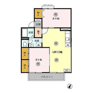 メゾンベール壱番館【1階】の間取り