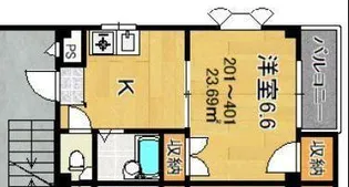 鶴見ベルダァーI番館【2階】の間取り