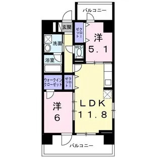 ザ・レジデンス水戸桜川【2階】の間取り