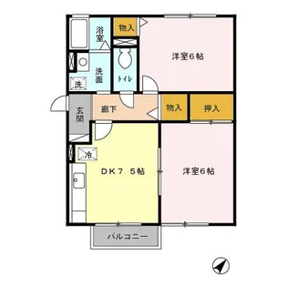 千葉県市原市五井西2【アパート】の間取り
