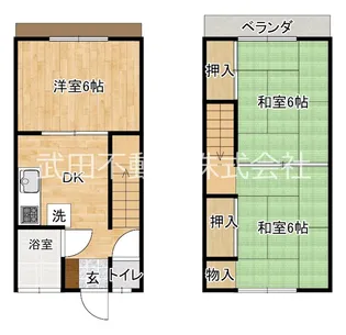 原島荘の間取り