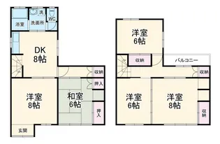 静岡県掛川市大野【一戸建】の間取り