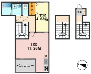 東京都江戸川区西小岩5【アパート】の間取り