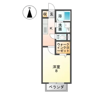 愛知県あま市木田加瀬【アパート】の間取り