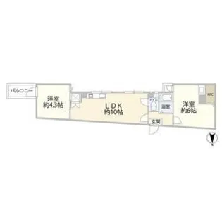 ニュー祐天寺マンション【5階】の間取り