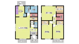兵庫県三木市緑が丘町東1【一戸建】の間取り