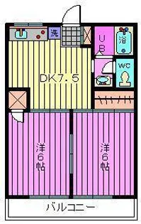 2DKの間取り画像