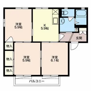 フレグランスワタナベB【2階】の間取り