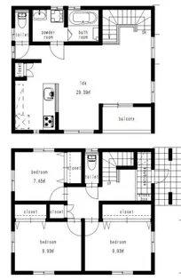 静岡県浜松市中央区楊子町【一戸建】の間取り