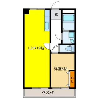 岐阜県岐阜市上川手【マンション】の間取り