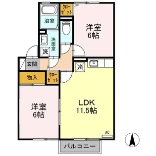 ラスリーズ【1階】の間取り