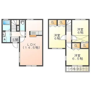 三重県四日市市本郷町【一戸建】の間取り
