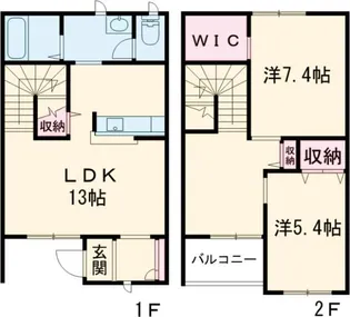 パルモ花みづき E棟の間取り