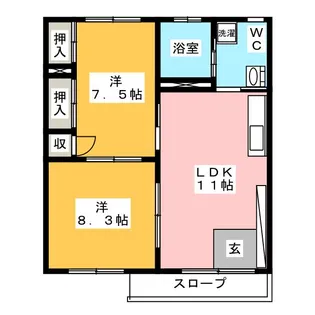 Rハウス仏生寺【1階】の間取り