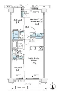 アヴァンカーサ町屋【2階】の間取り