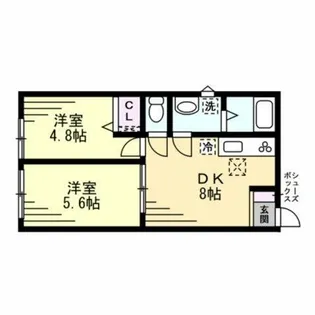シュガーハイム【2階】の間取り
