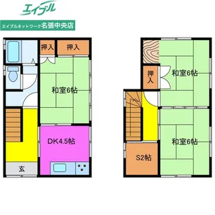 三重県名張市美旗町池の台西【一戸建】の間取り