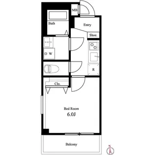 ブランヴェール南千住【5階】の間取り
