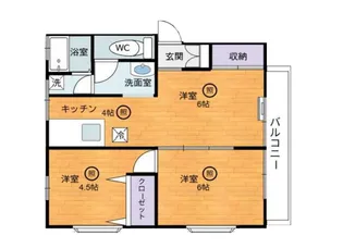 シティーコーポ北白土2号棟【2階】の間取り