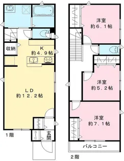 東京都新宿区北新宿4【一戸建】の間取り