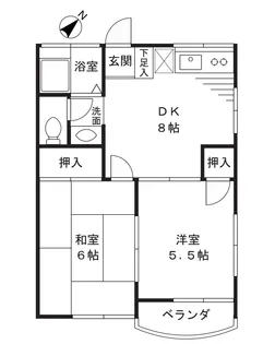 クリスタルハイツ【2階】の間取り