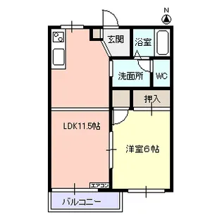 アーバンパレス【2階】の間取り