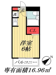 1Rの間取り画像