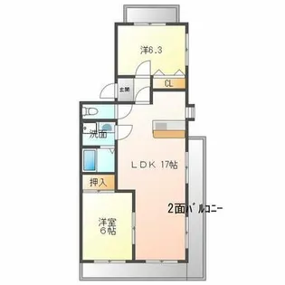 ロイヤルグリーン【1階】の間取り