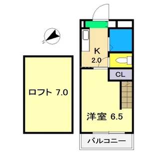 ハウス2000KUWANA【4階】の間取り