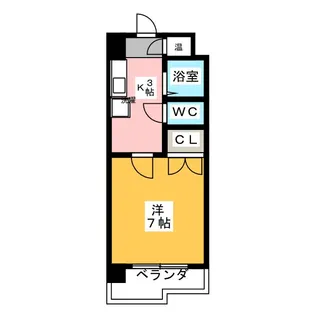 幸川マンション北館【7階】の間取り
