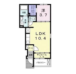 ラ・メゾン【1階】の間取り