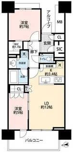 HARUMI FLAG PARK VILLAGE D棟【3階】の間取り