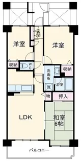 ライオンズプラザ新越谷【5階】の間取り