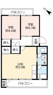 UR釈尊寺第二【4階】の間取り