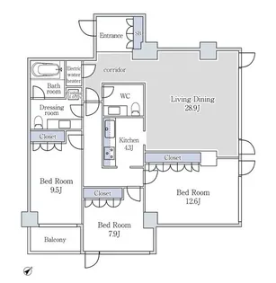クエストコート原宿【3階】の間取り