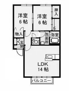 フレグランスみぶ B棟【2階】の間取り