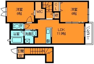 ミルトブリーゼ【2階】の間取り