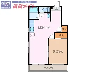 山田ビル【5階】の間取り