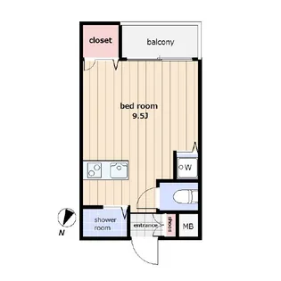 Les,Sorbiers東中野【1階】の間取り