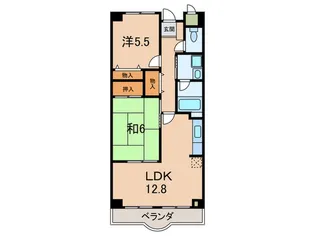 ニックあさひ【2階】の間取り