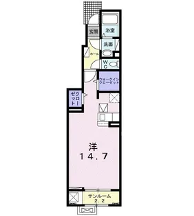 リンデン ハウスB【1階】の間取り