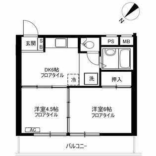 エコーハイツ豊永【3階】の間取り
