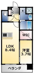 プレサンスOSAKA東成中本ハーヴィル【9階】の間取り