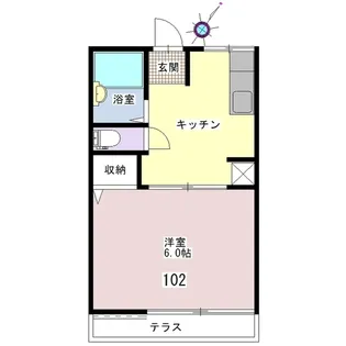 シティハイム カルム【1階】の間取り