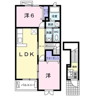 オーデンハオス B棟【2階】の間取り