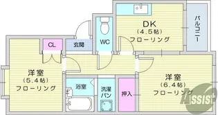 ロイヤルヒルズ南仙台【1階】の間取り